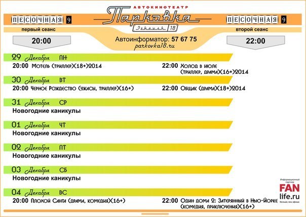 Афиша кинотеатра россия ижевск цены
