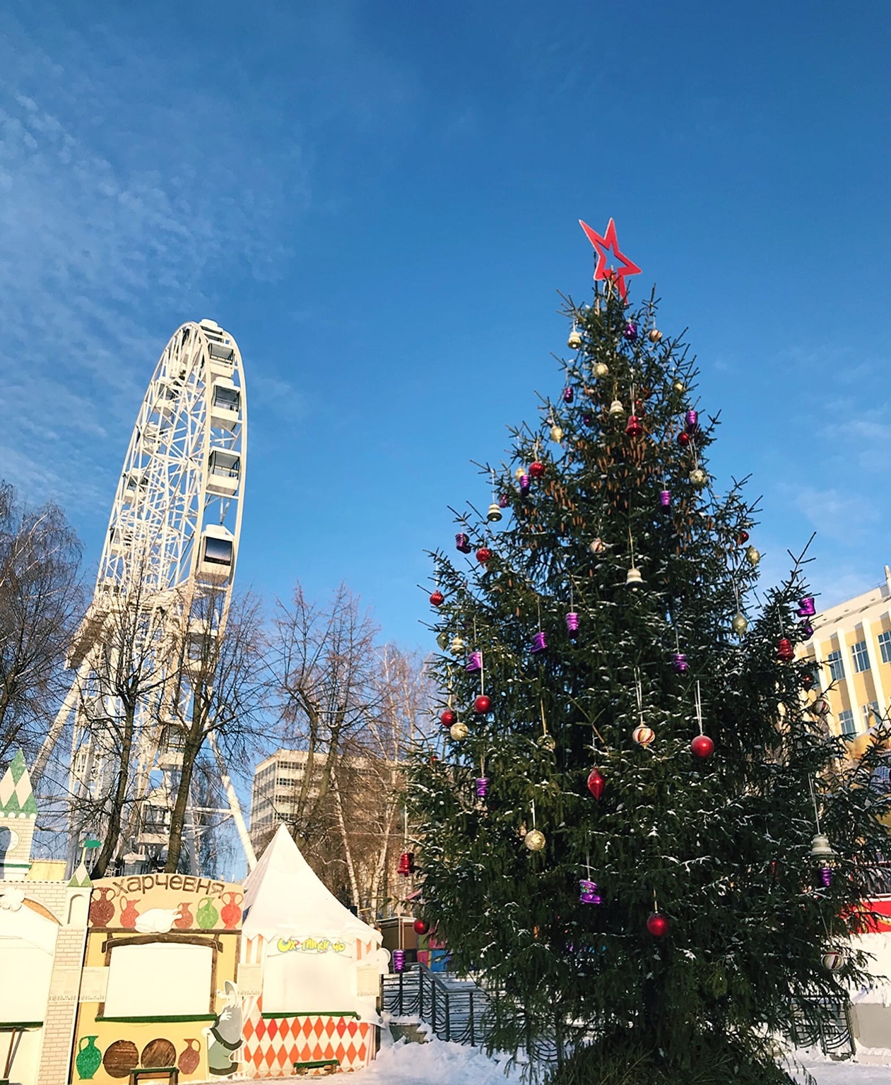 Открытие новогодней ёлки в парке Горького