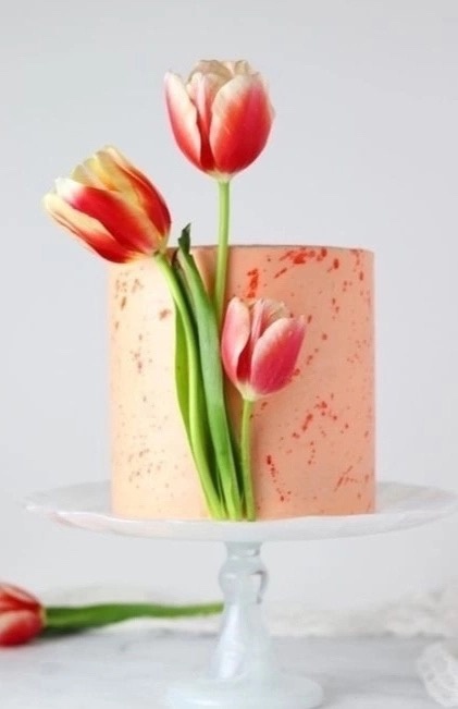 Мастер-класс «Торт с тюльпанами»