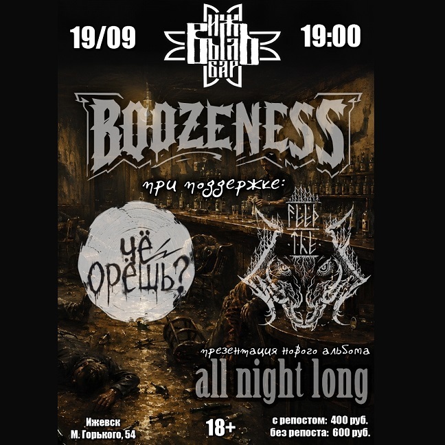 Концерт группы «BOOZENESS»