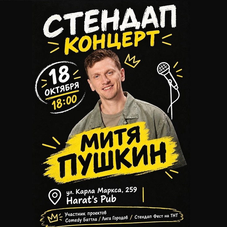 Стендап-концерт Мити Пушкина