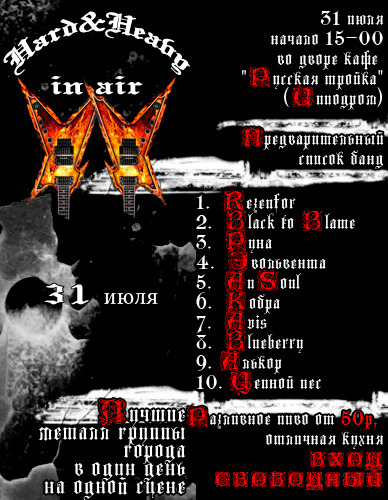 Афиша Ижевска — Hard & Heavy in air part II